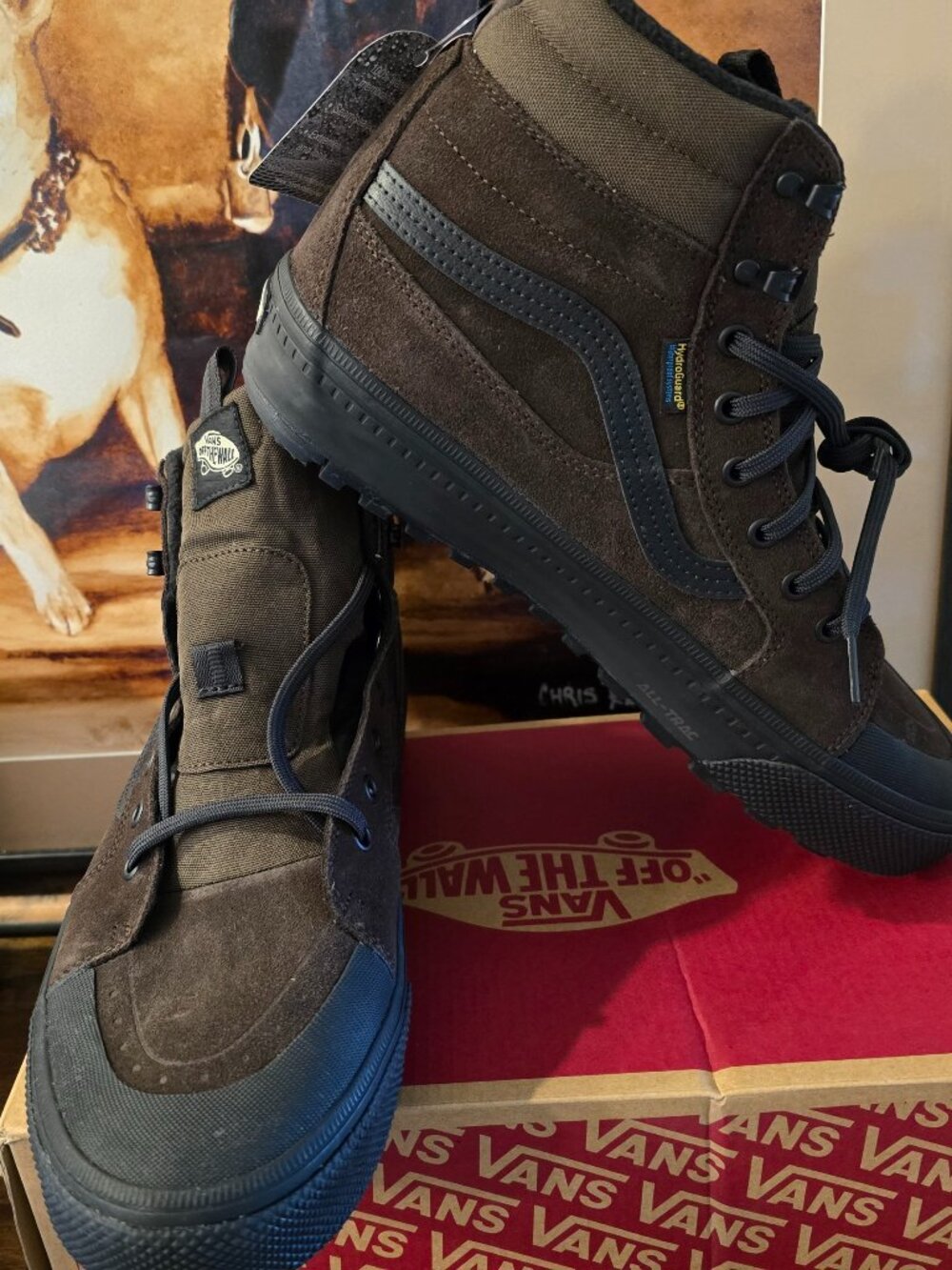 Vans MTE SK8-Hi Waterproof Sneakers Brown / Black Shoes VN000DAQY49 RARE Sz 12
